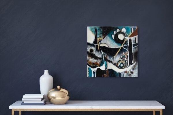 Dive into the Sea original abstract painting in example room 2