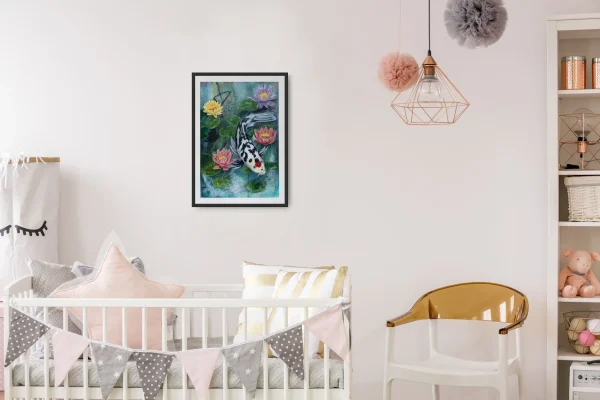 Kirei Koi Pond Original artwork on paper example room 2