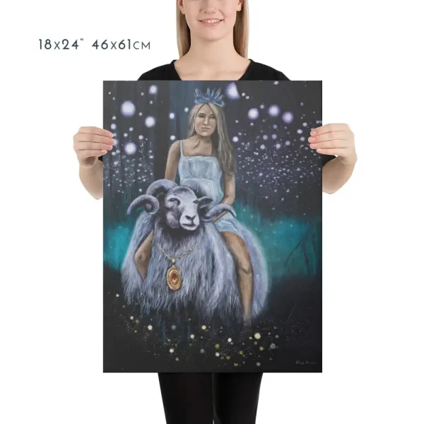 Canvas Print 18x24 Person presentation we are Here