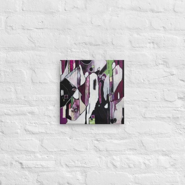Canvas print Rose Garden pink magenta green nature roses flowers abstract shapes and lines small