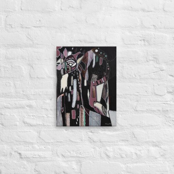 Canvas print Dusk and Dawn abstract art flower bordeaux red green dark