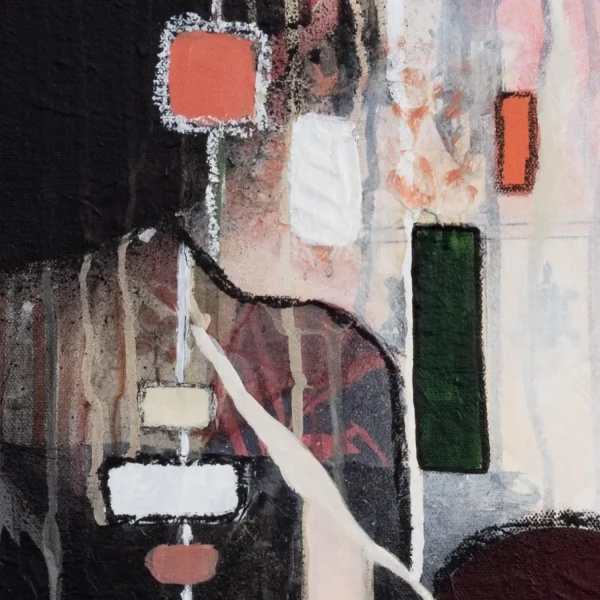 Original artwork on canvas Abstract art Orange close-up